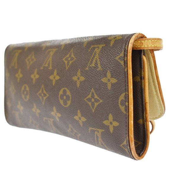 LOUIS VUITTON Pochette Twin GM 2Way Shoulder Bag Monogram Brown M51852 32SG044 - Picture 4 of 10